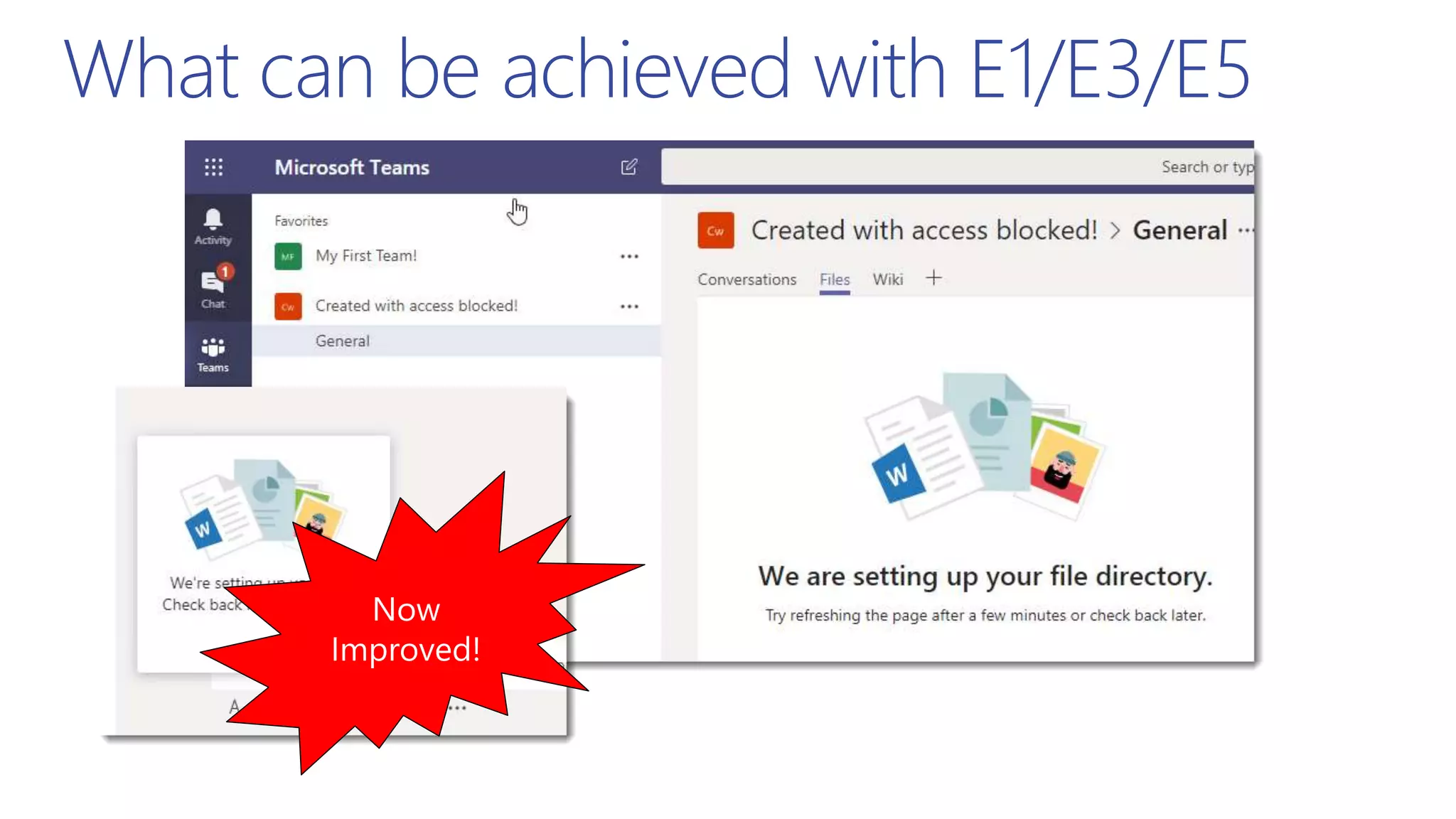What can be achieved with E1/E3/E5
 