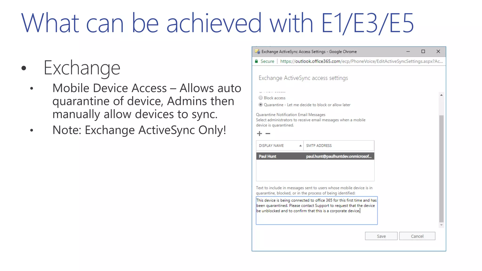 What can be achieved with E1/E3/E5
 