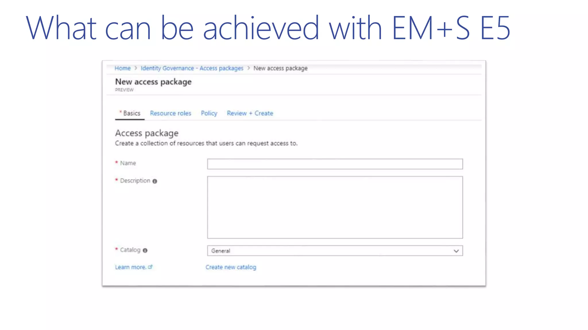 What can be achieved with EM+S E5
 