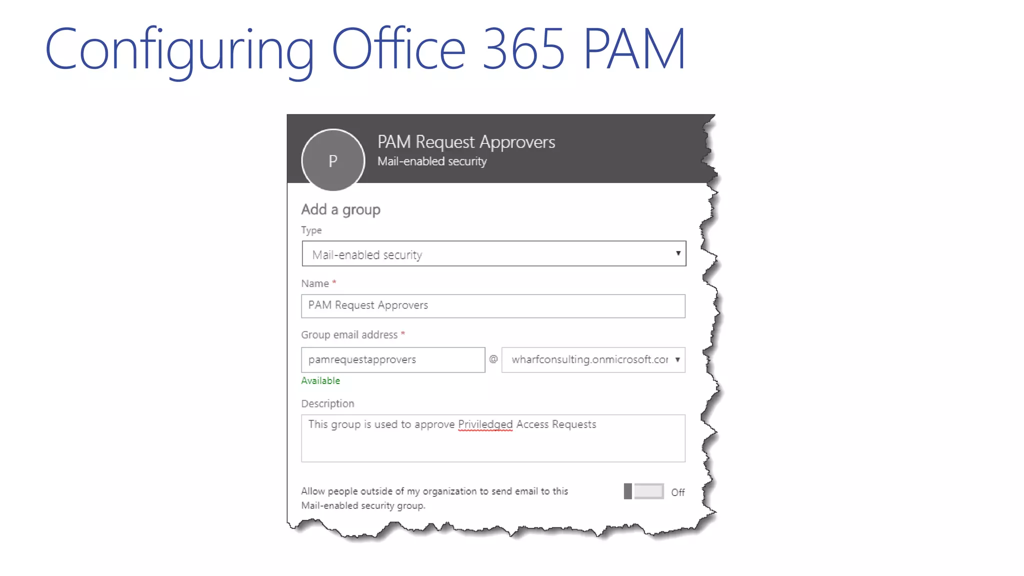 Configuring Office 365 PAM
 