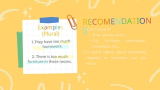 Too, Too many/much, and Enough and Not Enough | PPTX