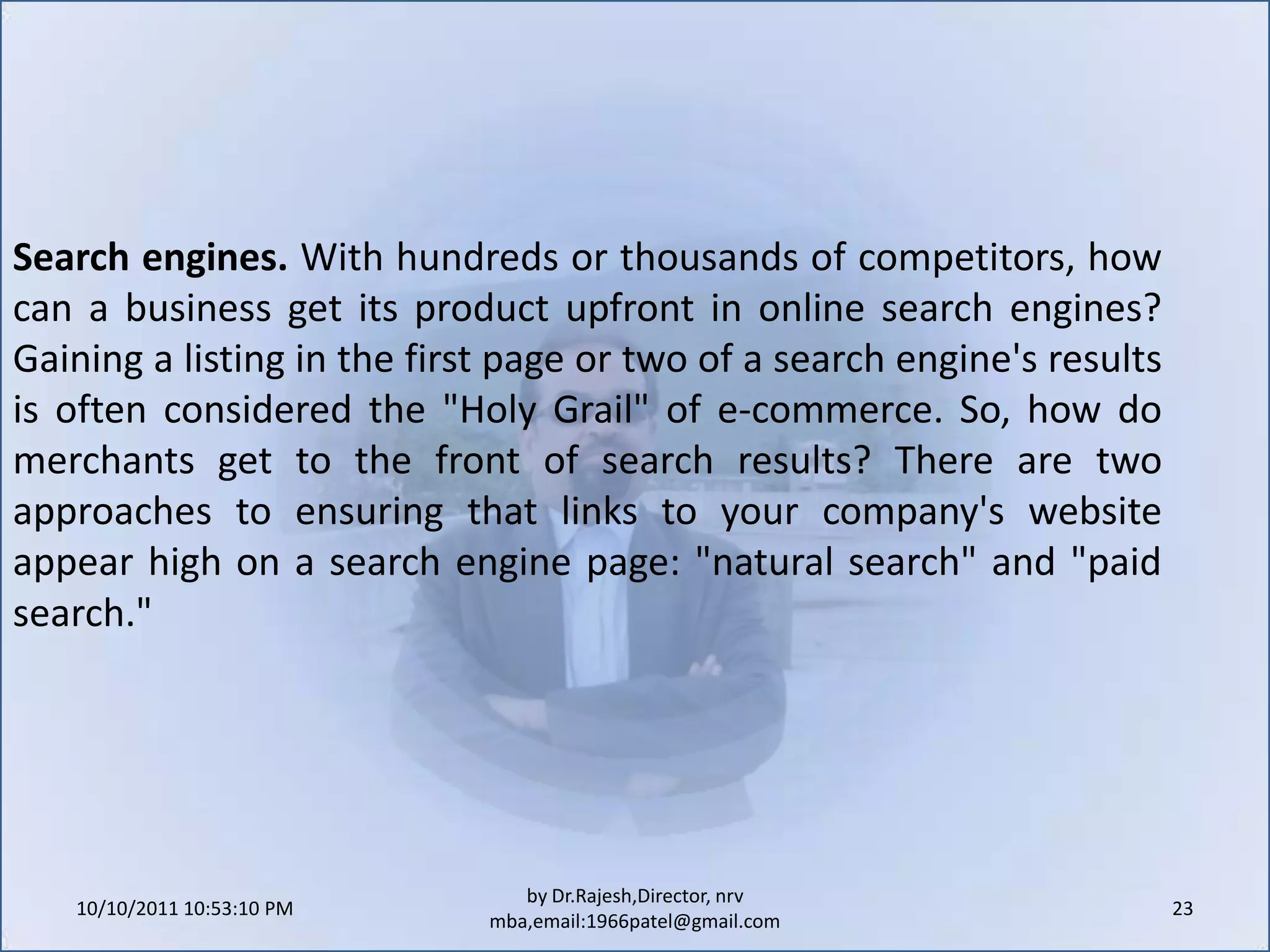 Consider including headers and links that give the store's name, and show a "tree" branching from the homepage to the current page. Visitors should know where they are within the website at all times.
