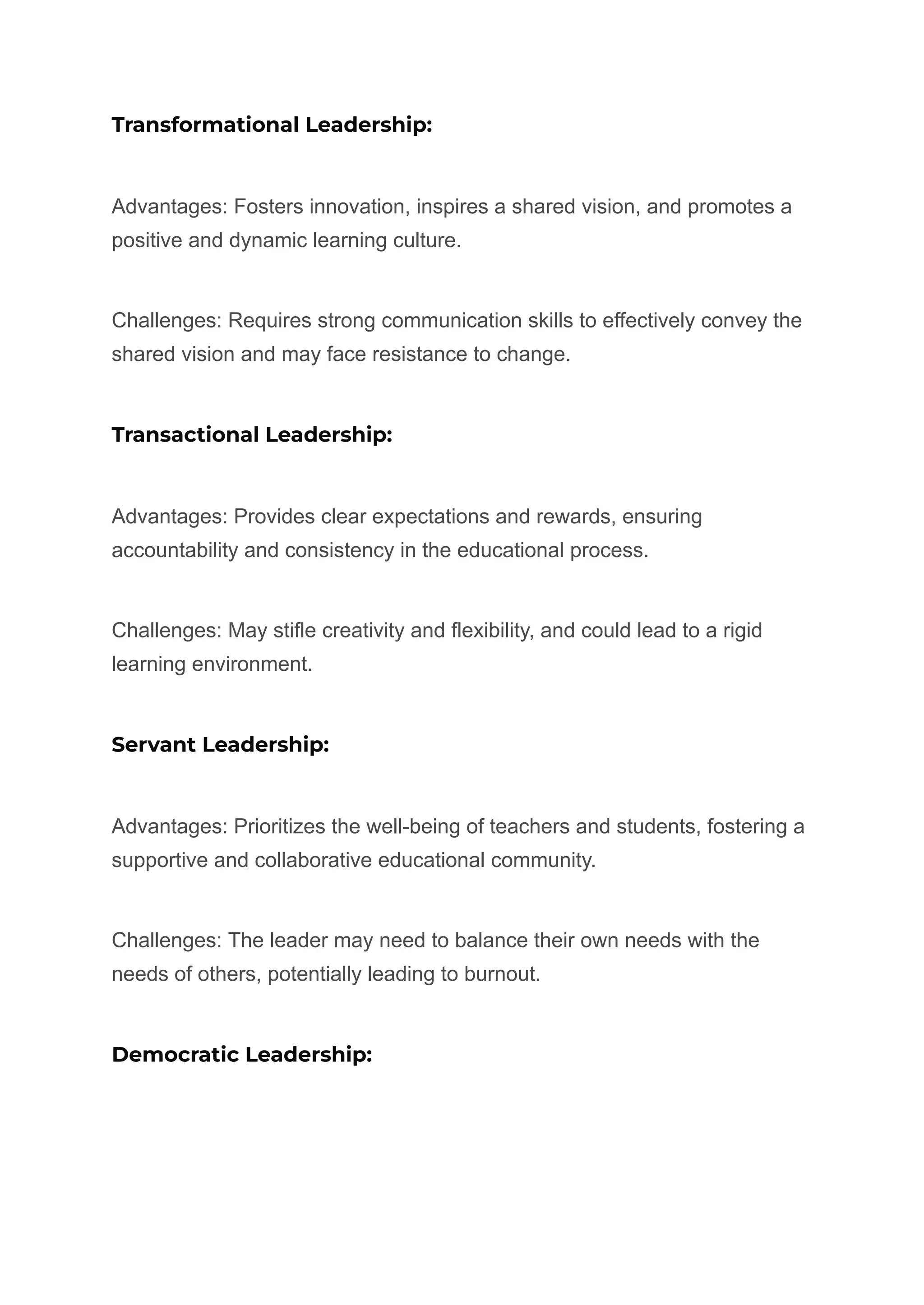 SUCCESSFUL LEADERSHIP STYLES IN EDUCATION PDF visual data 8