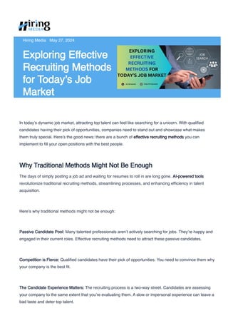 Exploring Effective Recruiting Methods for Today&rsquo;s Job Market.pdf