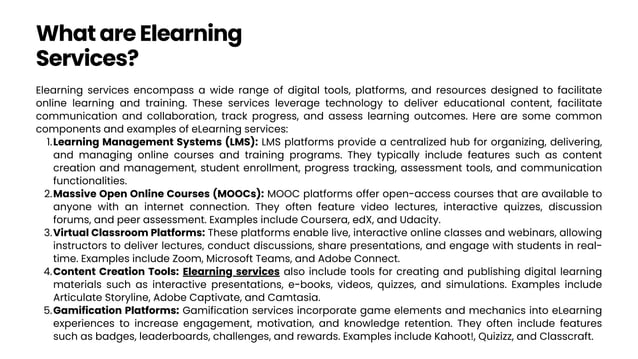 Exploring Elearning Services: Revolutionizing Education in the Digital ...