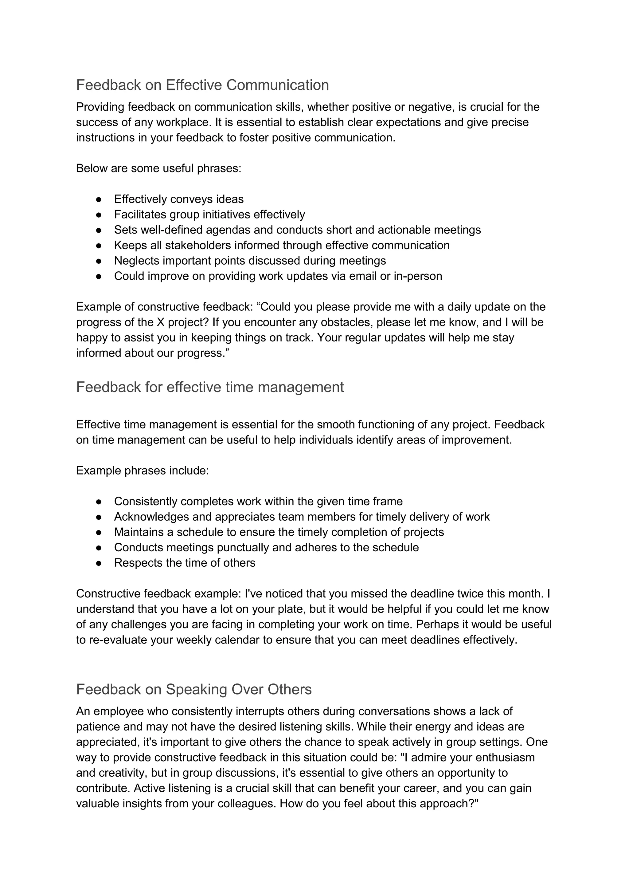 Exploring employee feedback comprehensively | PDF