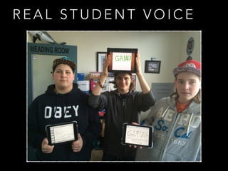 W O R K S T U D E N T S
C A R E A B O U T
What was the MOST INTERESTING work (activity/project/
test/lab etc.) you were asked to do in any class in the last few
months? Describe what made it so interesting (so teachers
can do more of it).
https://www.flickr.com/photos/giftedstudieswku/4691928188
 