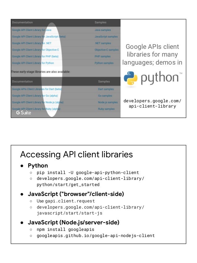 Exploring Google Cloud Apis With Python Javascript