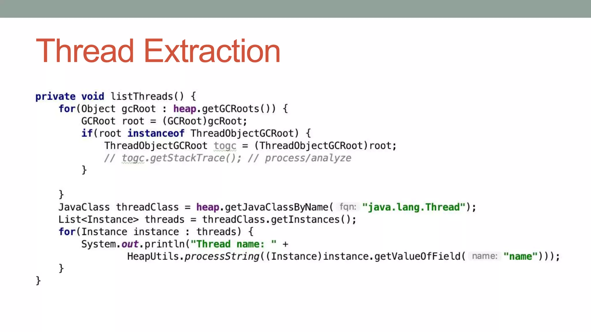 Thread Extraction
 