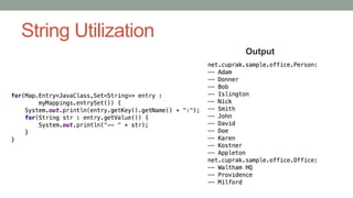 String Utilization
Output
 