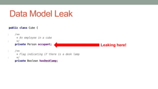 Data Model Leak
Leaking here!
 