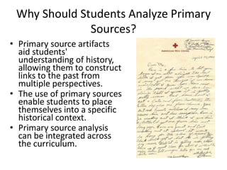 Exploring history through primary sources | PPTX