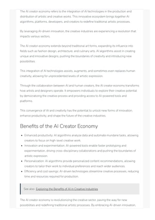 Exploring How AI is Transforming the Creative Industries | PDF