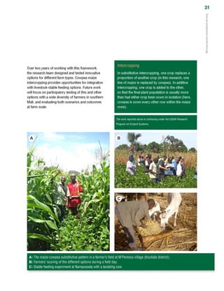 Exploring intensification options for mixed crop livestock farms in southern mali