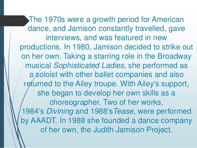 Exploring judith jamison