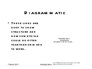 Diagrammatic  These lines are used to show structure and how something could be fitted together or made to work. http://www.bogdanskikonstruktion.de/en/front_content.php?idcat=96 