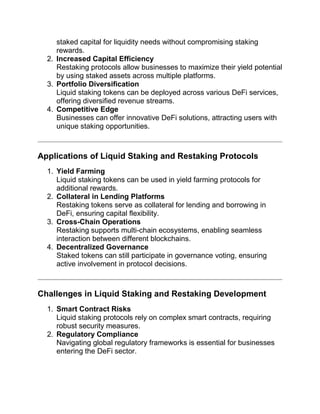 Ifai Staking Study.pdf Exploring Liquid Staking and Restaking Protocols in DeFi.pdf