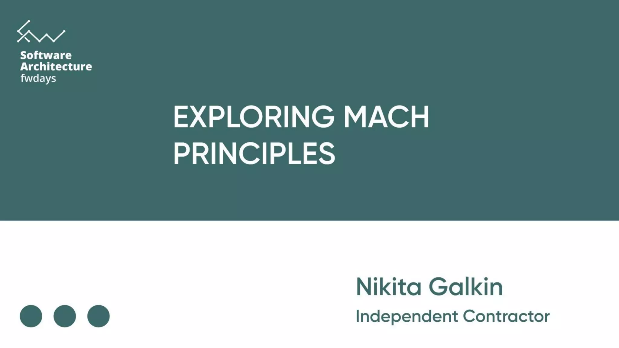 "Exploring MACH Principles", Nikita Galkin | PDF