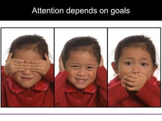 Divider slide
Attention depends on goals
 