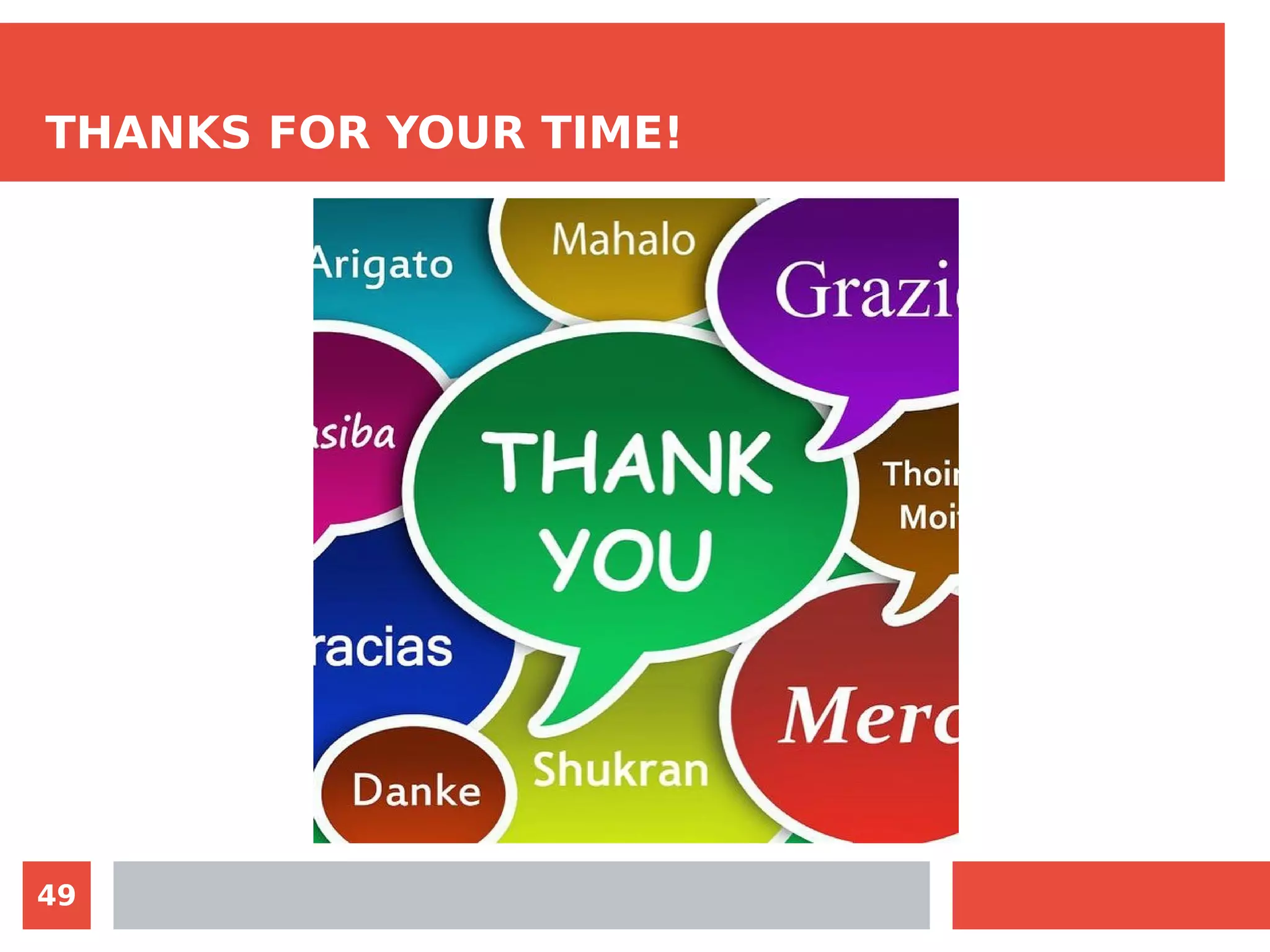 49
THANKS FOR YOUR TIME!
 
