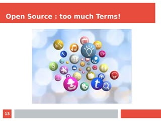13
Open Source : too much Terms!
 
