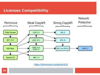 30
Licenses Compatibility
https://timreview.ca/article/416
 