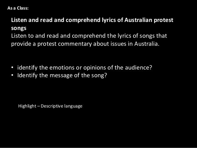 Exploring perspectives in poetry and songs - Year 7