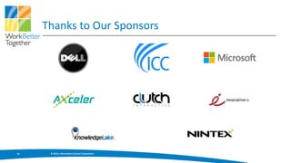 Thanks to Our Sponsors




31    © 2013, Information Control Corporation
 