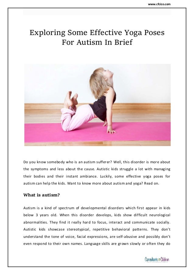 Exploring Some Effective Yoga Poses For Autism In Brief | CFCICO