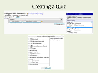 Creating a Quiz
 