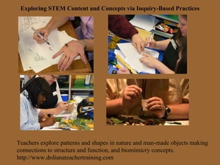 Exploring STEM Content and Concepts via Inquiry-Based Practices Teachers explore patterns and shapes in nature and man-mad...