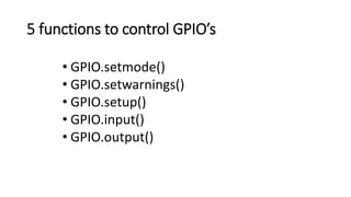 Exploring the abc's of raspberry pi and python(day 3) | PPT