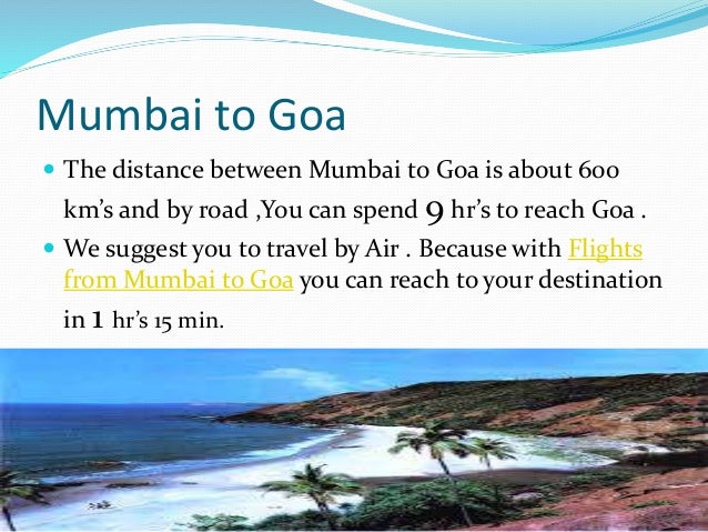 Flights from Mumbai to Goa