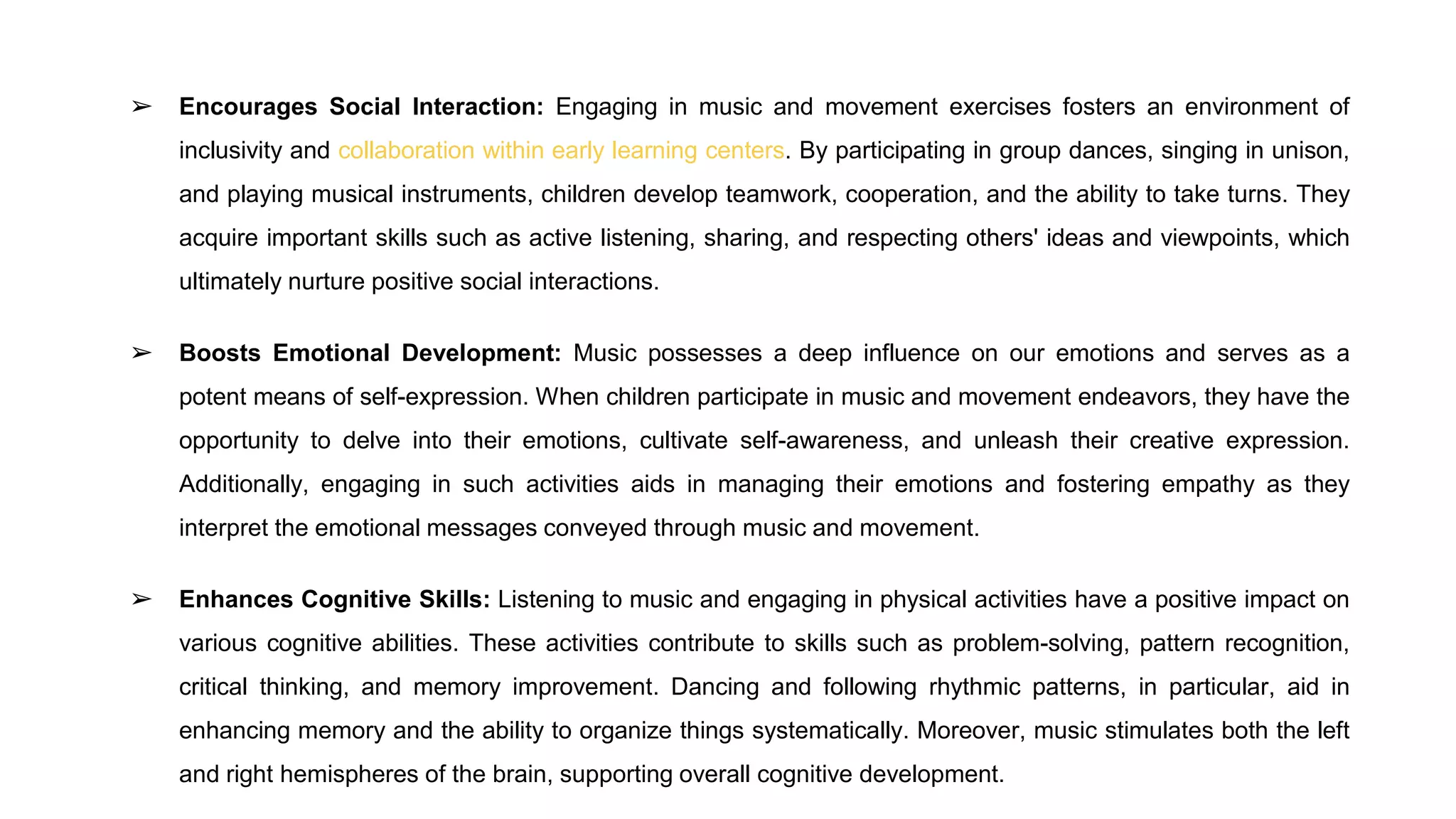 Exploring the Benefits of Music and Movement in Early Learning Centers ...