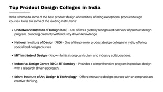 Uid University India Exploring the Best Product Design Courses in India What You Need to ...