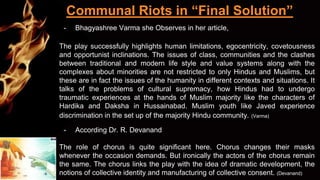 Exploring the Central Theme of Communal Riots in 'Final Solutions'.pptx