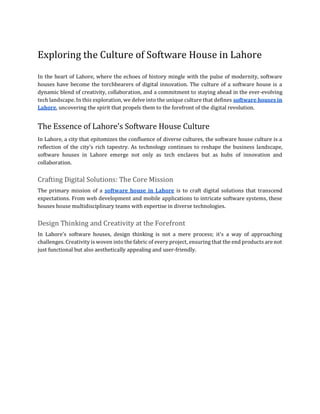 Exploring the Culture of Software House in Lahore.pdf