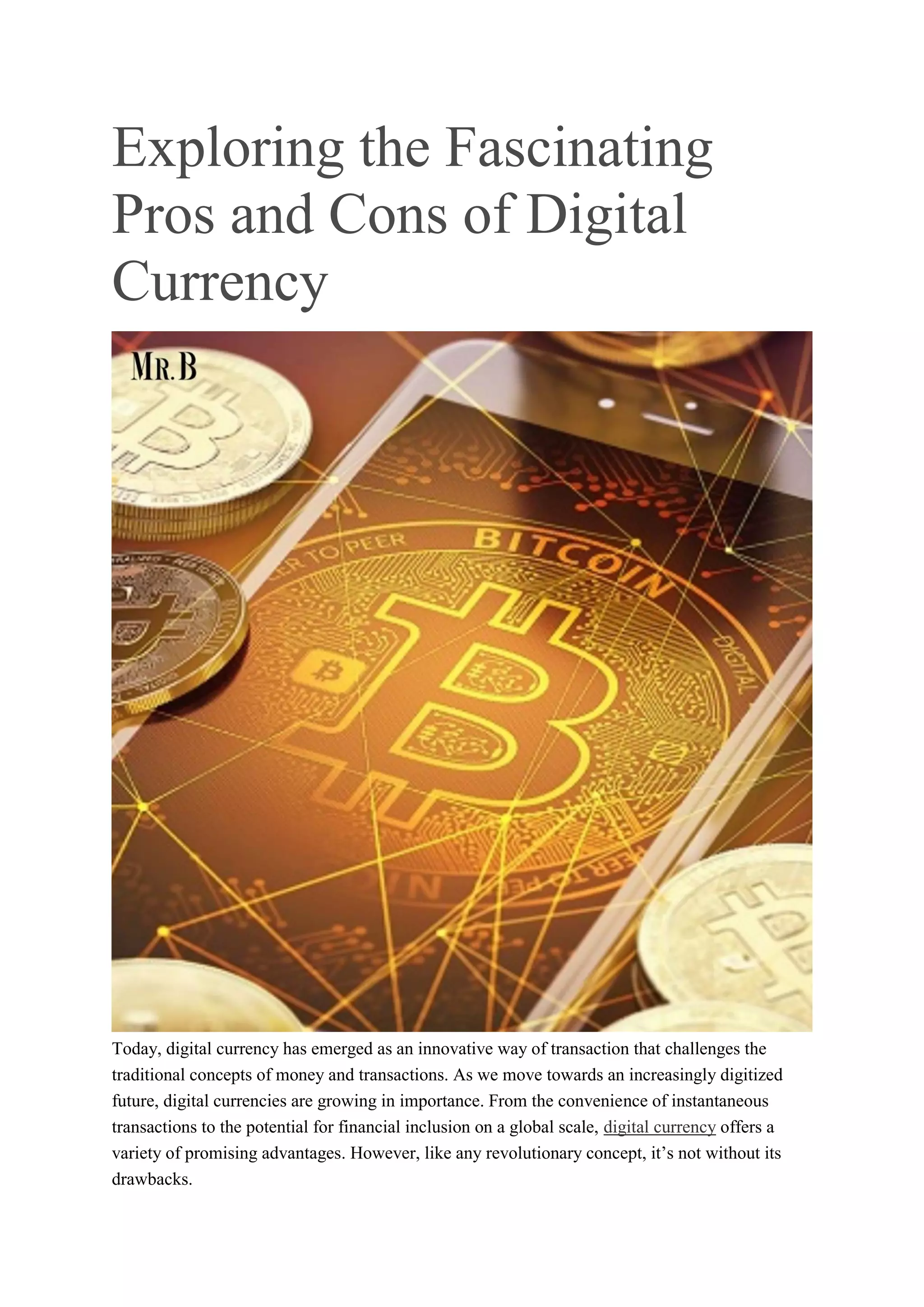 Exploring the Fascinating Pros and Cons of Digital Currency.pdf