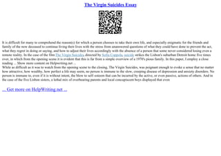 Exploring The Film, The Outsiders Essay | PPT