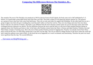 Exploring The Film, The Outsiders Essay | PPT