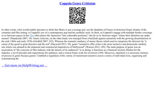 Exploring The Film, The Outsiders Essay | PPT