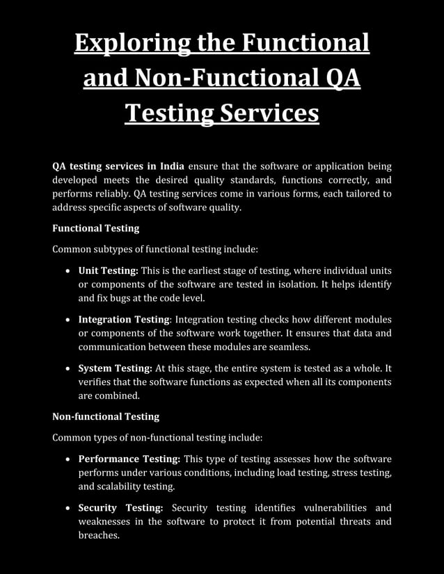 Exploring the Functional and Non-Functional QA Testing Services.pdf