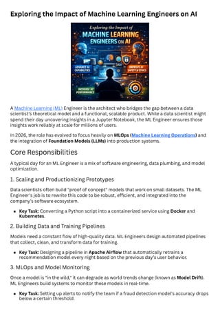 Exploring the Impact of Machine Learning Engineers on AI | PDF