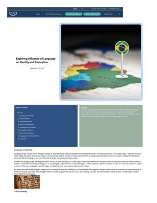 Exploring the Influence of Language on Identity and Perception The ...