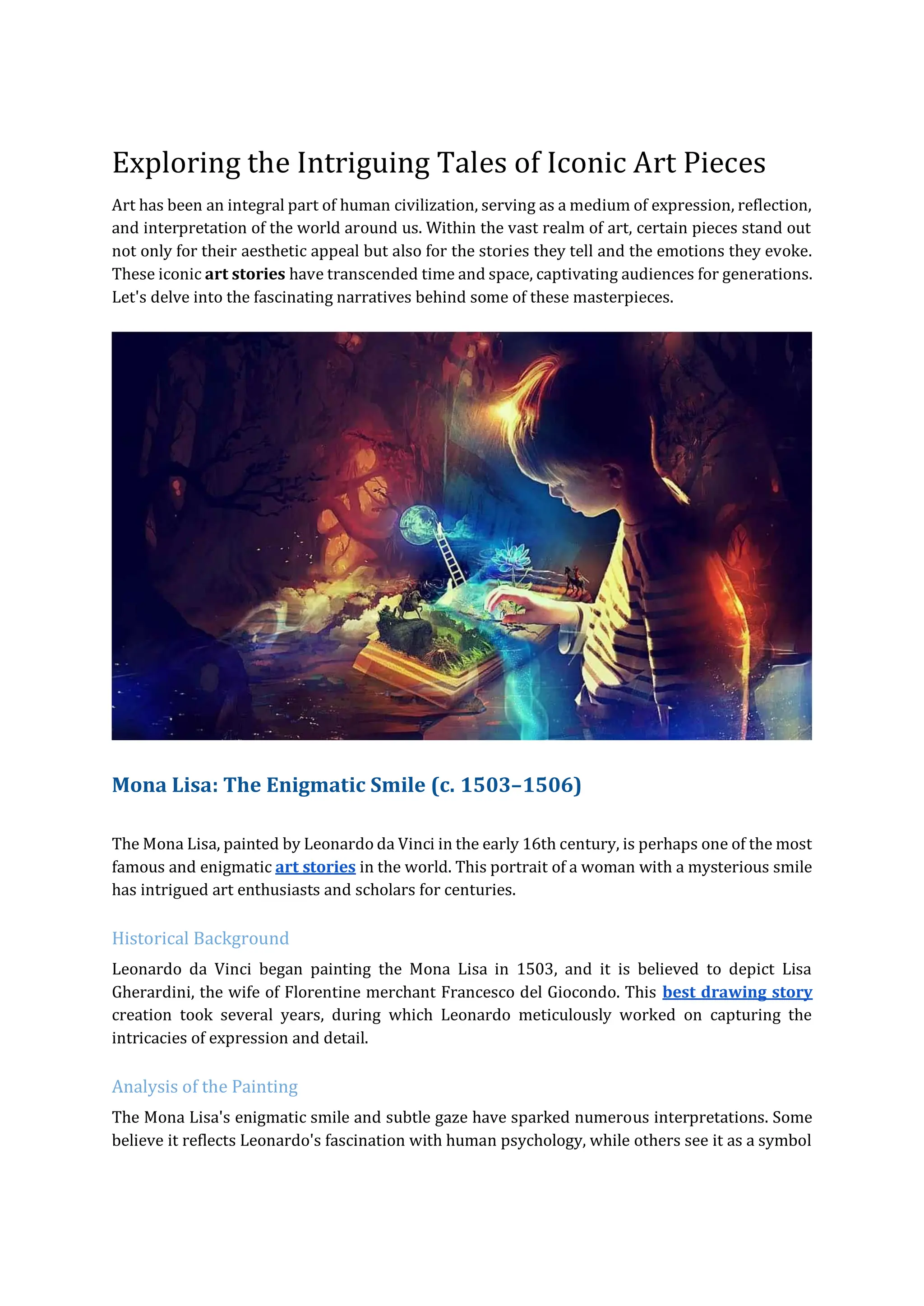 Exploring the Intriguing Tales of Iconic Art Pieces PDF(01)