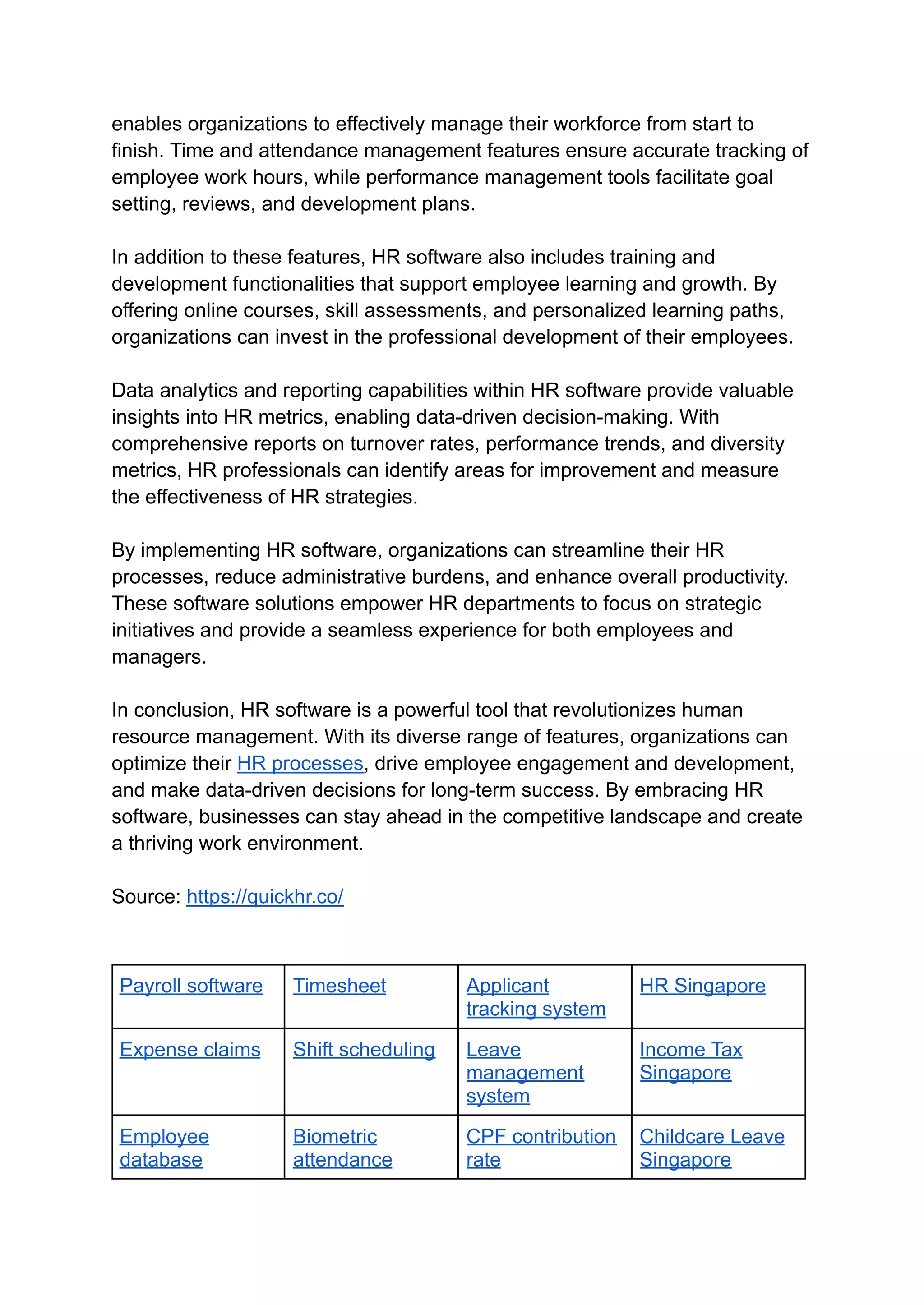Exploring the Key Features of HR Software | PDF