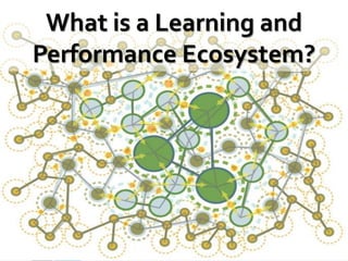 What is a Learning and
Performance Ecosystem?
 