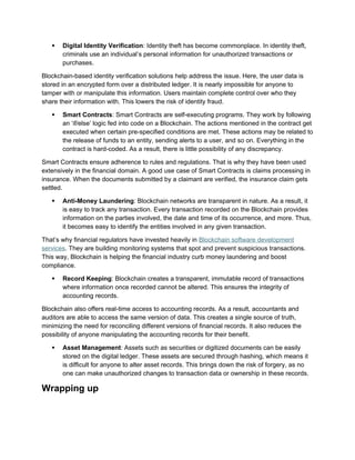 Harnessing Blockchain to Combat Financial Fraud through Distributed ...