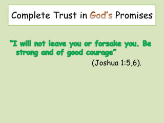 Exploring the promised land