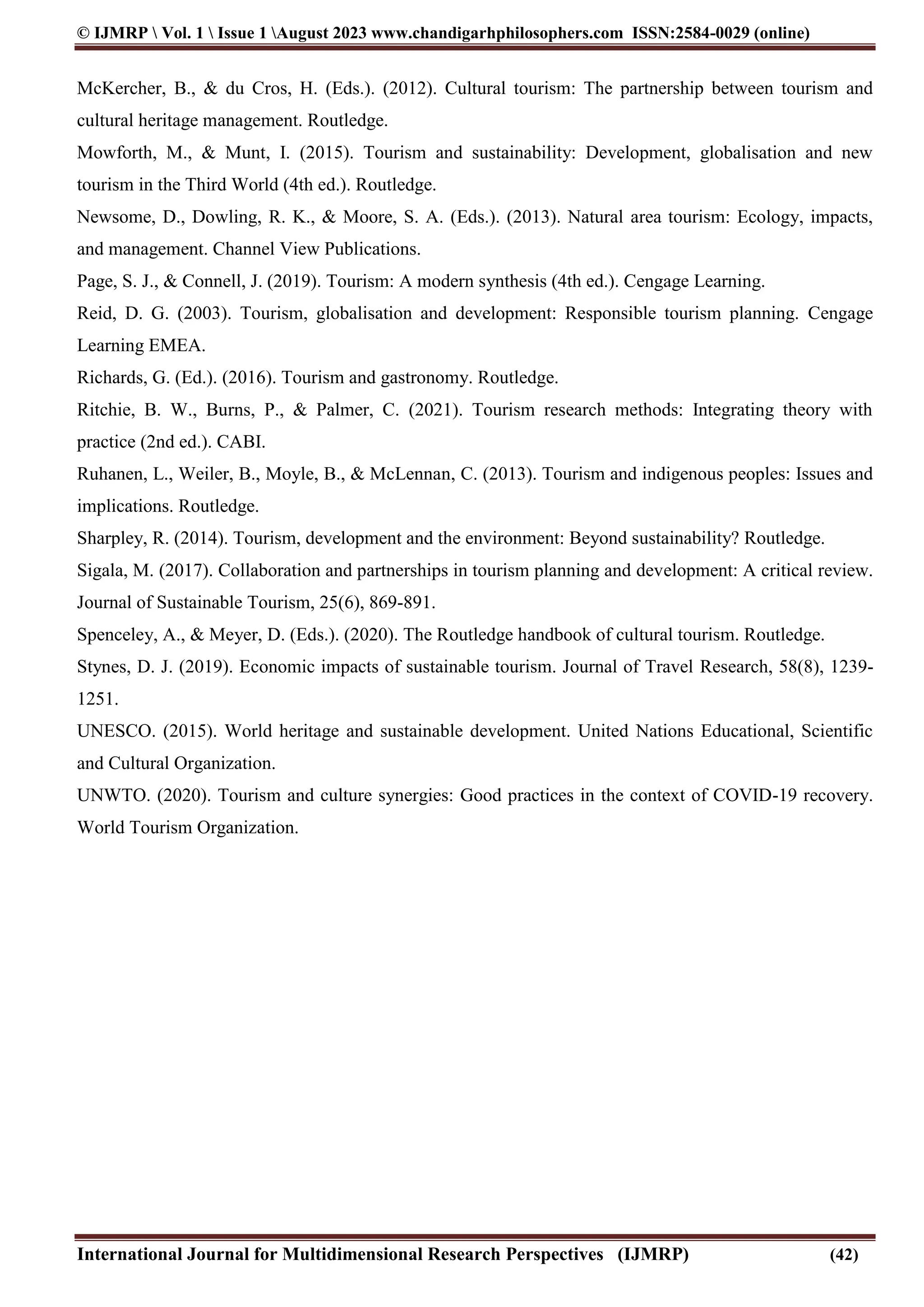 Exploring the Role of Cultural Heritage Tourism in Promoting ...